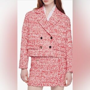 Sandro Avila Tweed Jacket Size US10/EU42 NWT